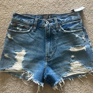 Abercrombie Annie high rise jean short size 25 NWT